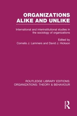 Organizations Alike and Unlike (RLE: Organizations) - 