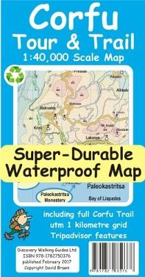 Corfu Tour and Trail Super-Durable Map