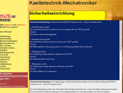 Lexikon Kaelteanlagenbau + deutsch-englisch Woerterbuch fuer Mechatroniker- Kaeltetechnik (Fachwoerter-Uebersetzungen Klimatechnik) {UPDATE auf USB-STICK (nur bei Bestellung ueber Lehrmittel-Wagner)} - Markus Wagner