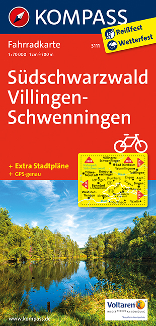 KOMPASS Fahrradkarte Südschwarzwald - Villingen - Schwenningen