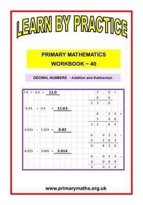 LEARN AND PRACTISE,   PRIMARY MATHEMATICS,   WORKBOOK  ~ 40