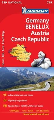 Germany, Benelux, Austria, Czech Republic - Michelin National Map 719