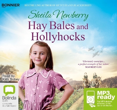 Hay Bales and Hollyhocks - Sheila Newberry