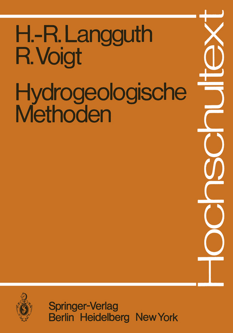 Hydrogeologische Methoden - Horst R. Langguth, Rudolf Voigt