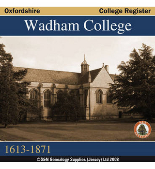 Oxfordshire, Wadham College Register 1613-1871