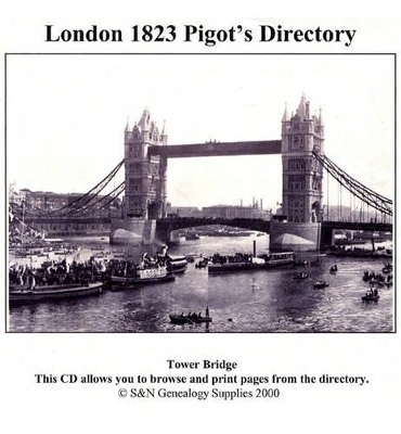 London 1823 Pigot's Directory