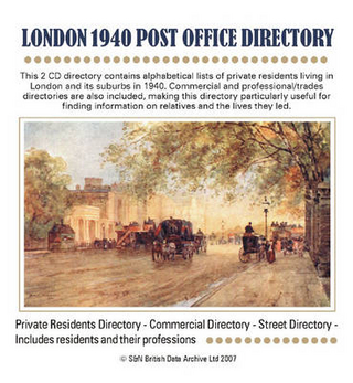 London 1940 Post Office Directory