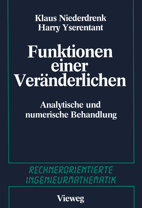 Funktionen einer Ver&auml;nderlichen - K. Niederdrenk, H. Yserentant