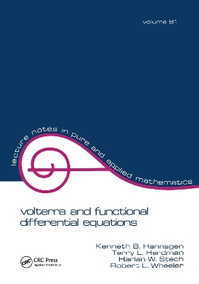 Volterra and Functional Differential Equations - Kenneth B. Hannsgen
