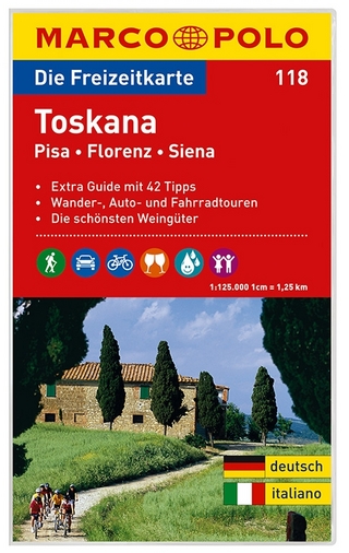 MARCO POLO Freizeitkarte Blatt 118 Toskana, Pisa, Florenz, Siena 1:125 000