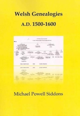 Welsh Genealogies A.D. 1500-1600 - Michael Powell Siddons