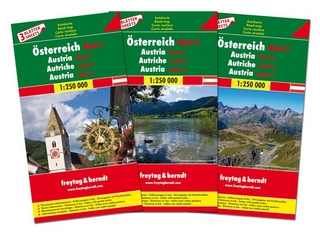 Österreich-Set, Autokarte 1:250.000, 3 Blätter in Kunststoff-Hülle