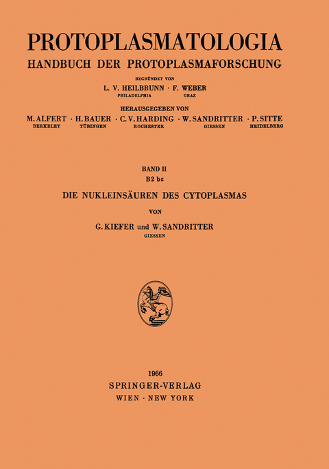 Die Nukleins&auml;uren des Cytoplasmas - G&uuml;nther Kiefer, Walter Sandritter