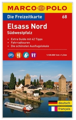 MARCO POLO Freizeitkarte Blatt 68 Elsass Nord 1:120 000