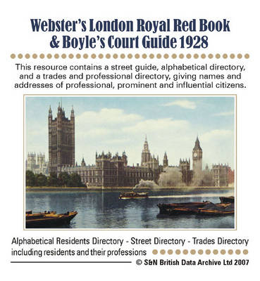 London, Webster's London Royal Red Book and Boyle's Court Guide 1928