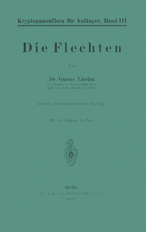 Die Flechten - Gustav Lindau