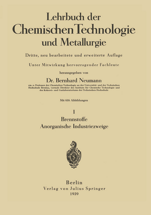 Lehrbuch der Chemischen Technologie und Metallurgie - Bernhard Neumann