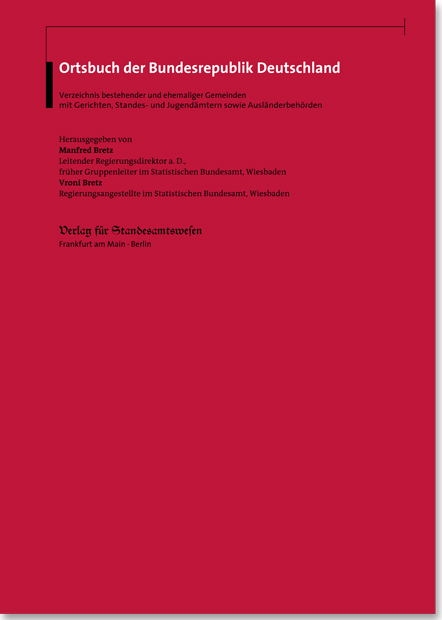 Ortsbuch der Bundesrepublik Deutschland - Manfred Bretz, Vroni Bretz