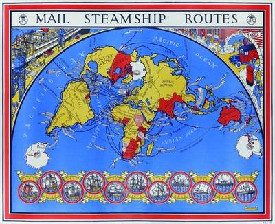 Mail Steamship Routes (rolled)