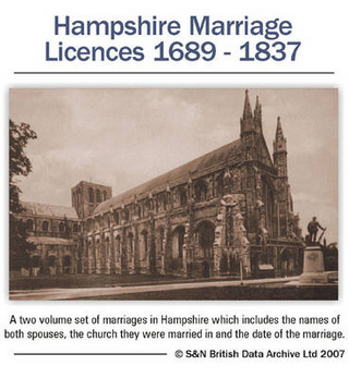Hampshire Marriage Licences 1689 - 1837