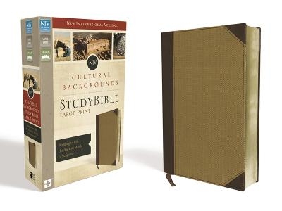 NIV, Cultural Backgrounds Study Bible, Large Print, Leathersoft, Tan, Red Letter Edition