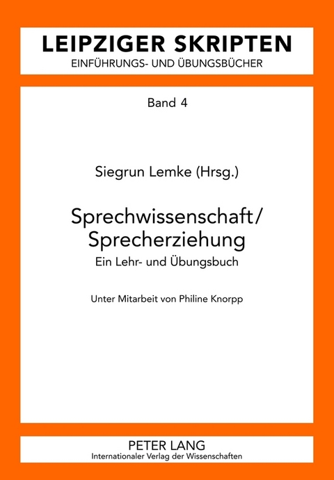 Sprechwissenschaft/Sprecherziehung - 