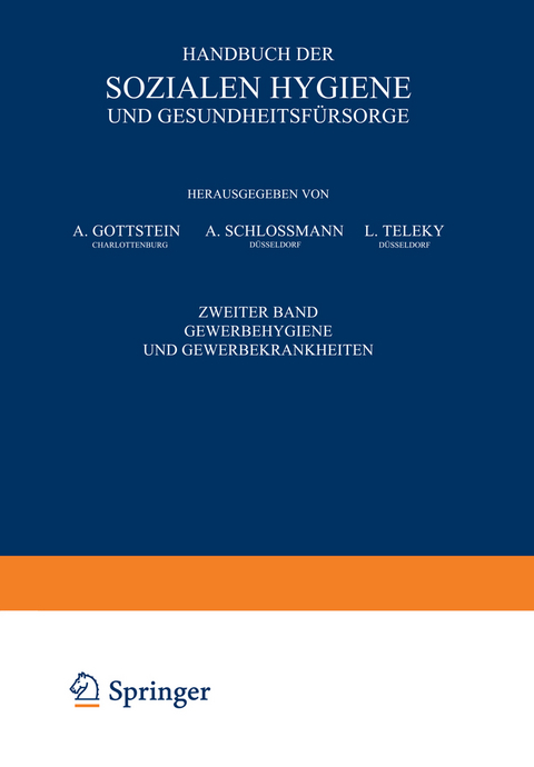 Handbuch der Sozialen Hygiene und Gesundheitsf&uuml;rsorge - 