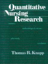 Quantitative Nursing Research - Thomas R. Knapp