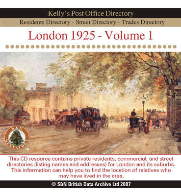 London 1925 Post Office Directory