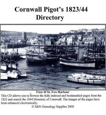Cornwall Pigot's 1823 & 1844 Directories