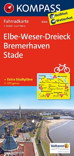KOMPASS Fahrradkarte Elbe-Weser-Dreieck - Bremerhaven - Stade