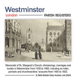 London, St. Margaret's Church, Westminster Parish Registers 1539-1660