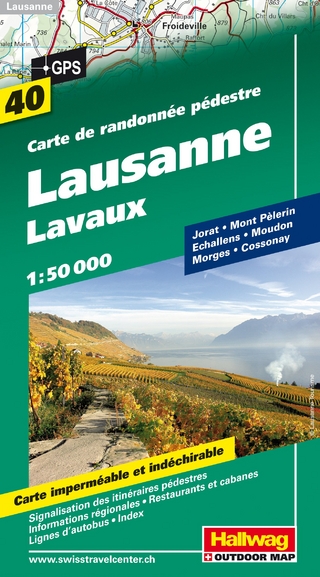 Lausanne, Lavaux Wanderkarte Nr. 40, 1:50 000