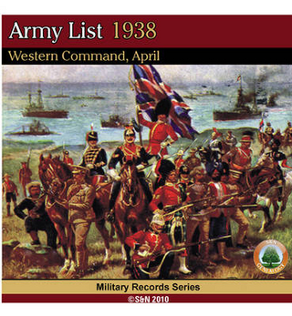 Directory of Western Command Head Quarters April 1938