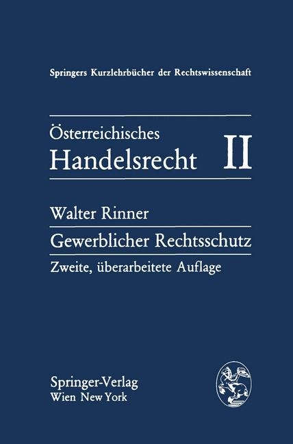 &Ouml;sterreichisches Handelsrecht II - W. Rinner