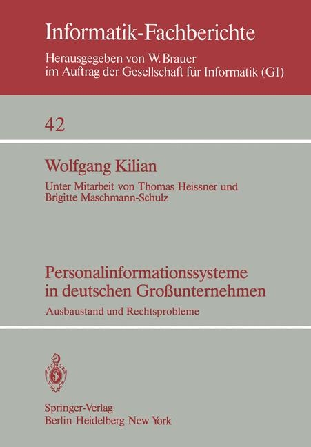 Personalinformationssysteme in deutschen Gro&szlig;unternehmen - W. Kilian