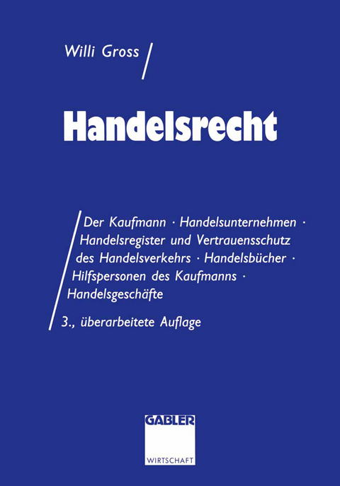 Handelsrecht - Willi Gro&szlig;