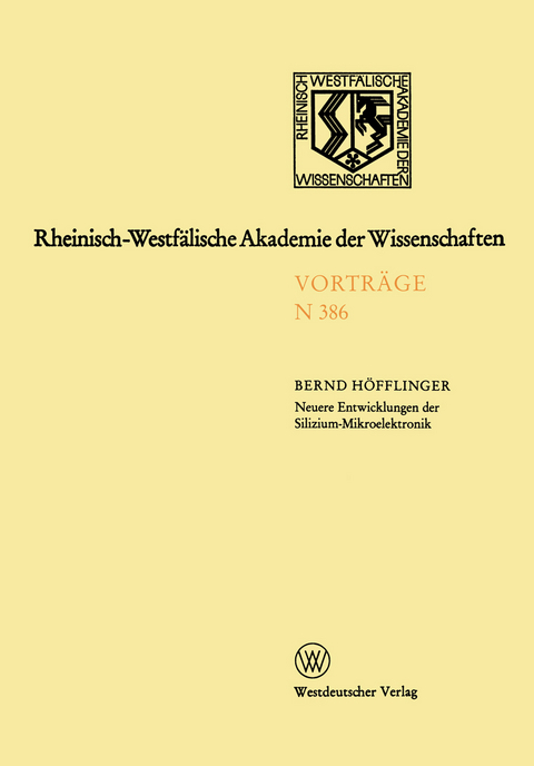 Rheinisch-Westf&auml;lische Akademie der Wissenschaften - Bernd H&ouml;fflinger