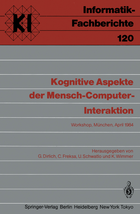 Kognitive Aspekte der Mensch-Computer-Interaktion - 