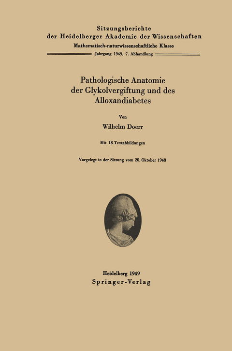 Pathologische Anatomie der Glykolvergiftung und des Alloxandiabetes - W. Doerr