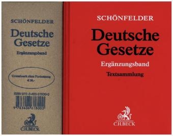 Deutsche Gesetze, Erg&auml;nzungsband, Grundwerk ohne Fortsetzung - 