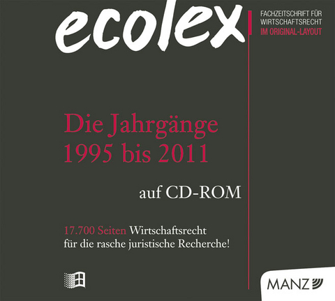 ecolex - Die Jahrg&auml;nge 1995 bis 2011
