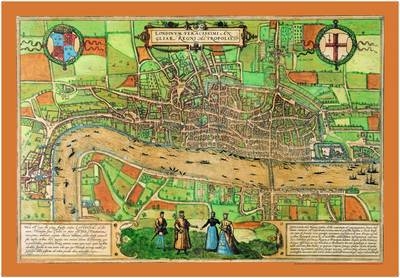 Map of Elizabethan London, 1572 (rolled)