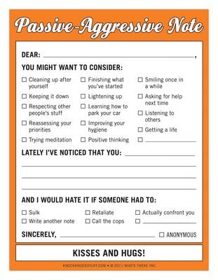 Knock Knock Passive Aggressive Nifty Note - 