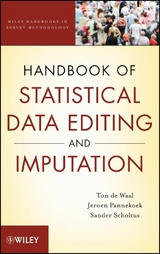 Handbook of Statistical Data Editing and Imputation - Ton de Waal, Jeroen Pannekoek, Sander Scholtus