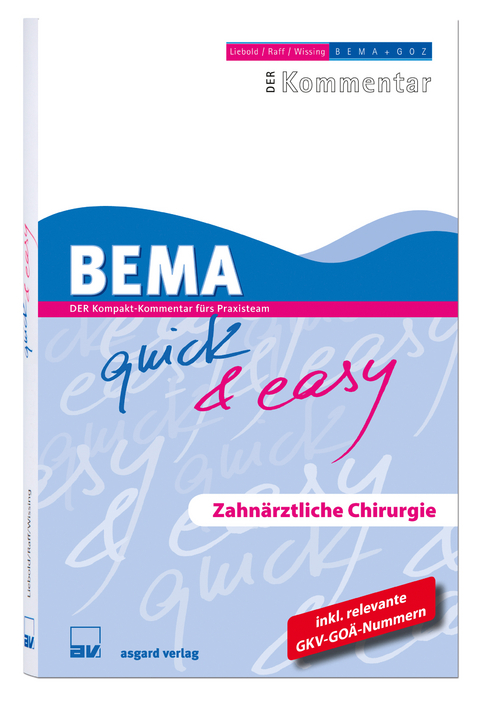BEMA quick & easy, Zahn&auml;rztliche Chirurgie - 
