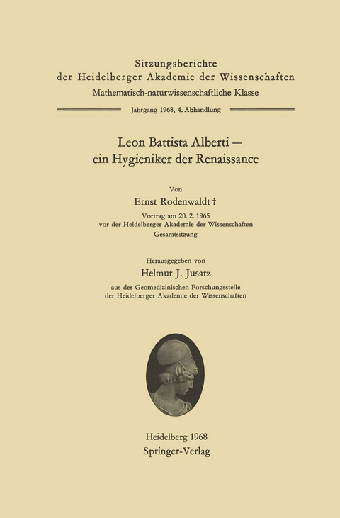 Leon Battista Alberti &mdash; ein Hygieniker der Renaissance - Ernst Rodenwaldt