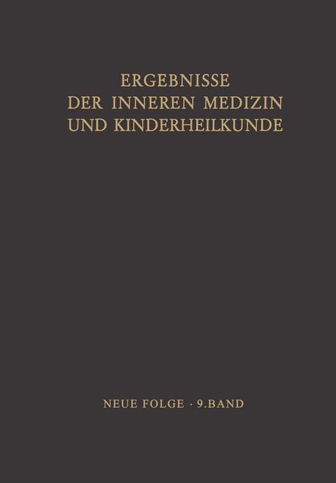 Ergebnisse der Inneren Medizin und Kinderheilkunde - 