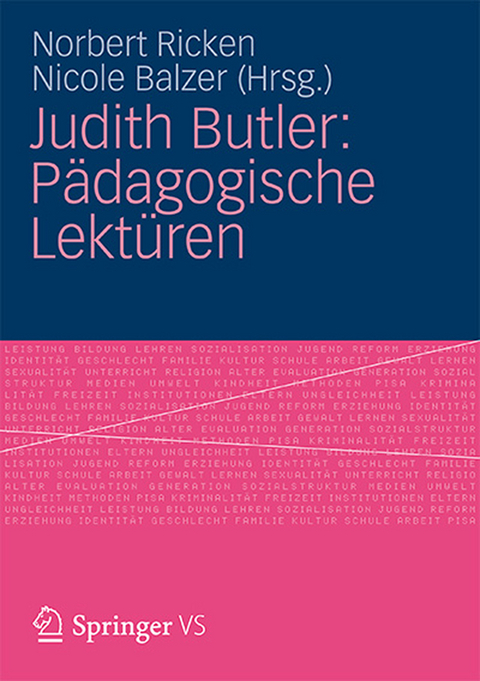 Judith Butler: P&auml;dagogische Lekt&uuml;ren - 