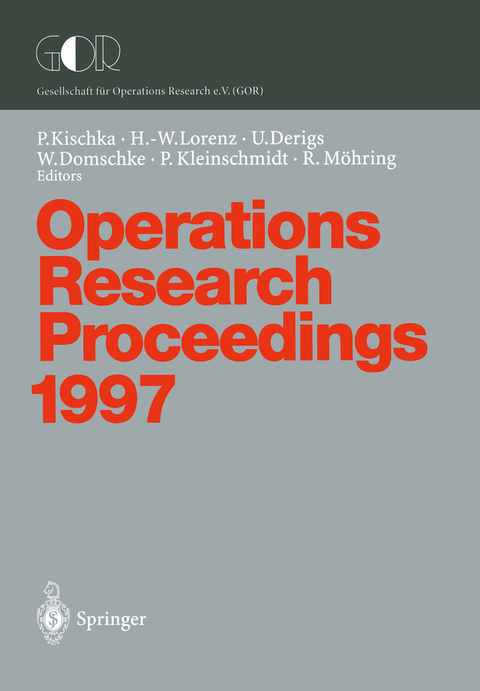 Operations Research Proceedings 1997 - 